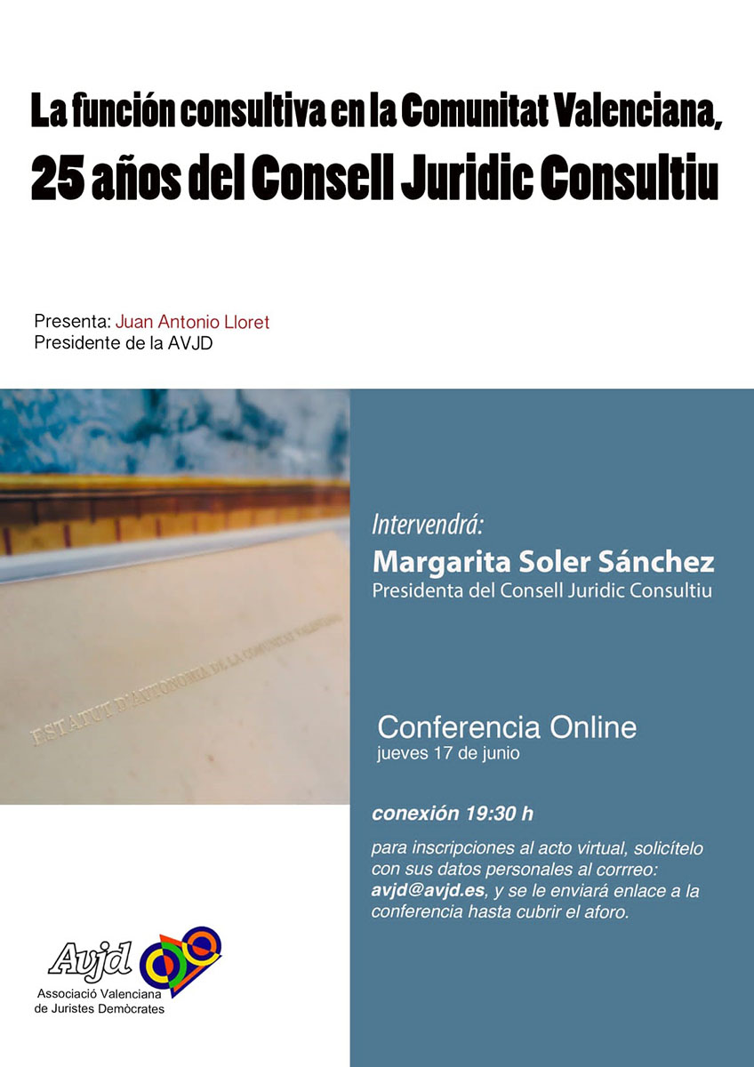La función consultiva en la Comunitat Valenciana, 25 años del Consell Juridic Consultiu